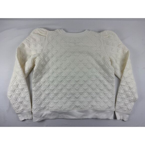 Tuckernuck Tnuck Sport White Puff Sleeve Quilted Stretch Campbell Pullover M - Picture 4 of 8